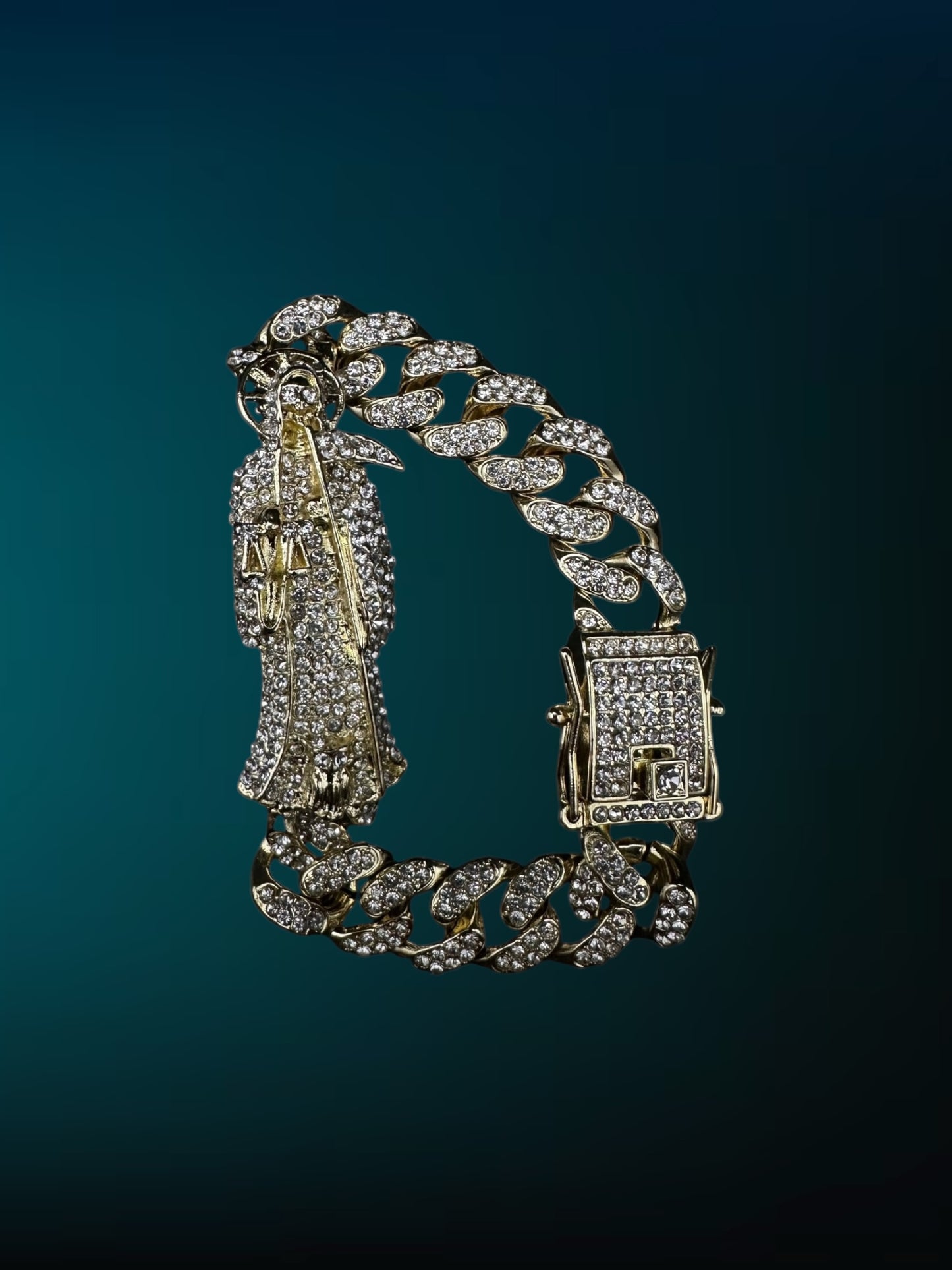 Santa Muerte Diamond Bracelet