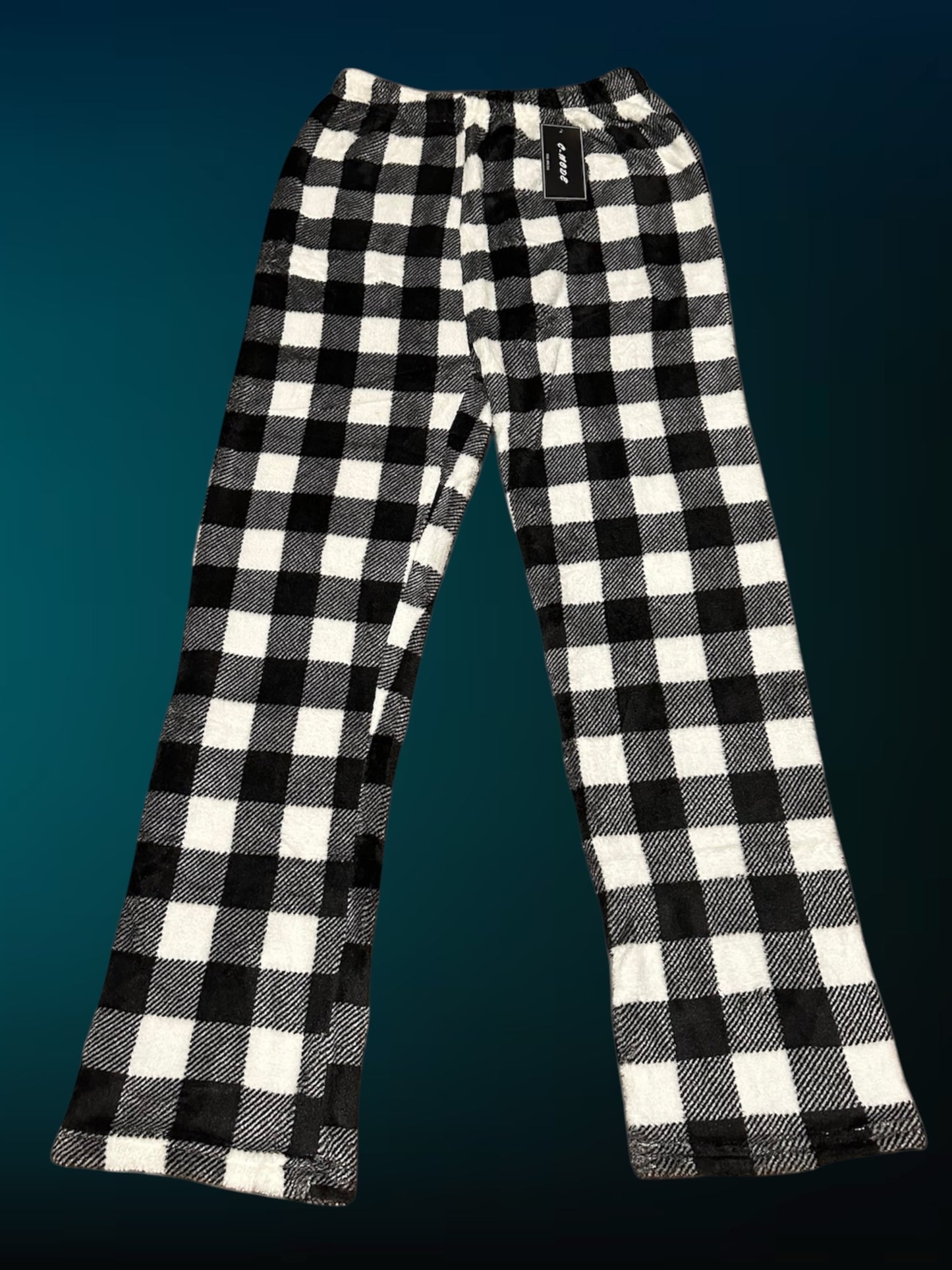 Black & White Checkered Pj Set