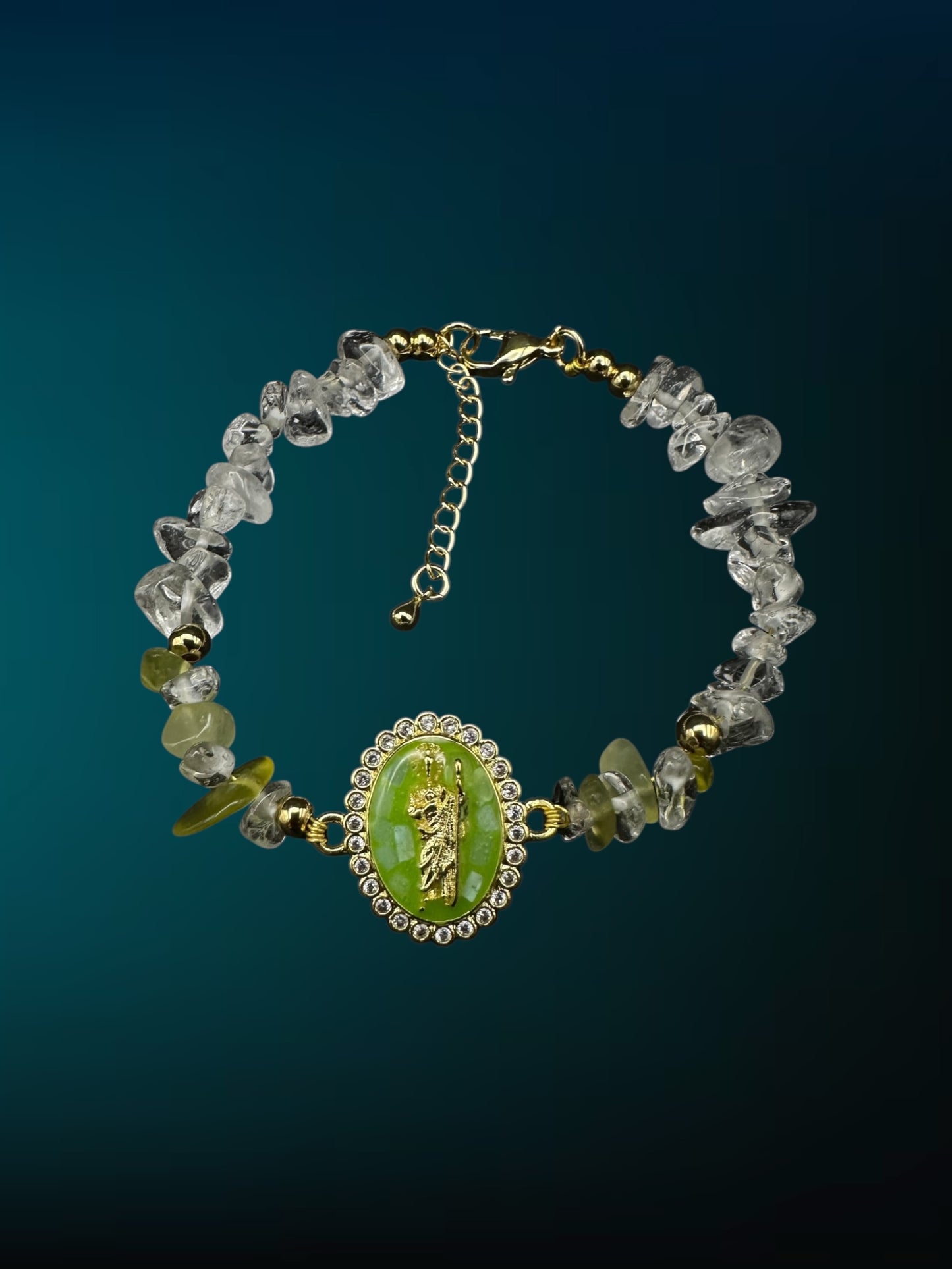 Green San Judas Crystal Bracelet