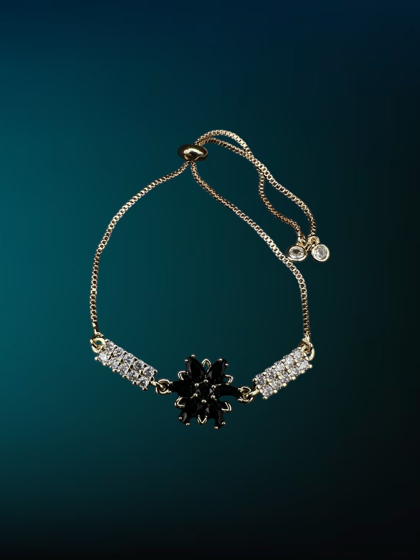 Black Flower Bracelet