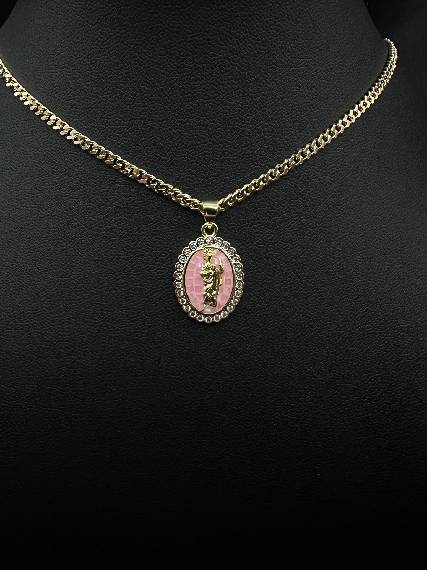 Pink Oval Virgin Mary Set