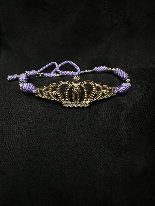 Purple Virgin Mary Bracelet