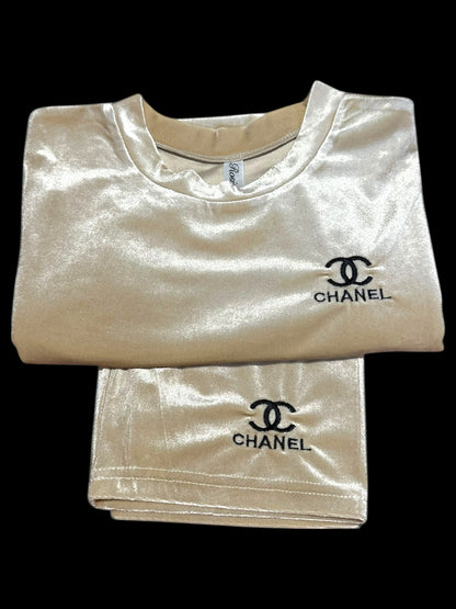 Oversized shirt and Biker shorts Set