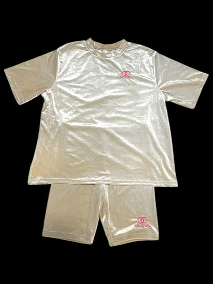 Oversized shirt and Biker shorts Set