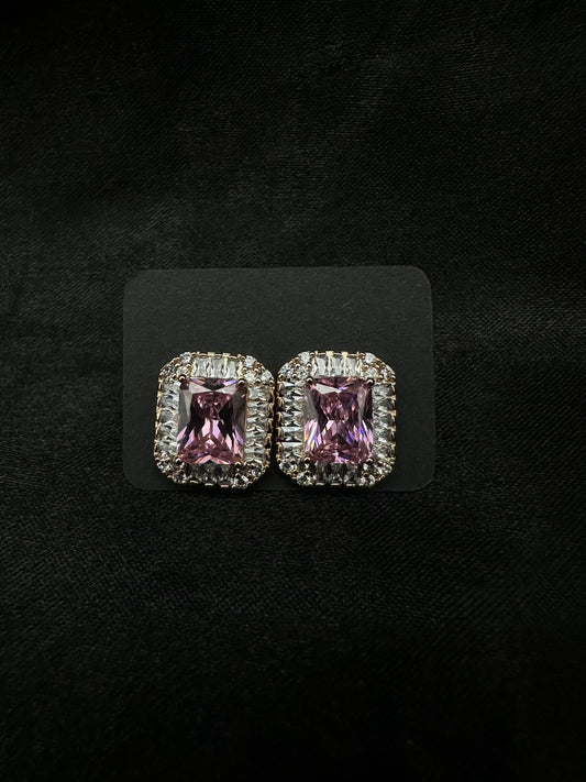 Pink Diamond Earrings