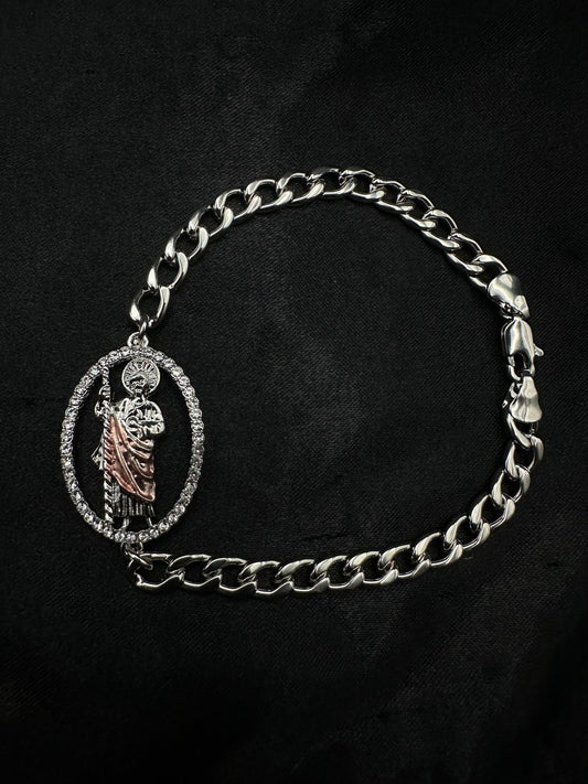 Sliver San Judas Bracelet