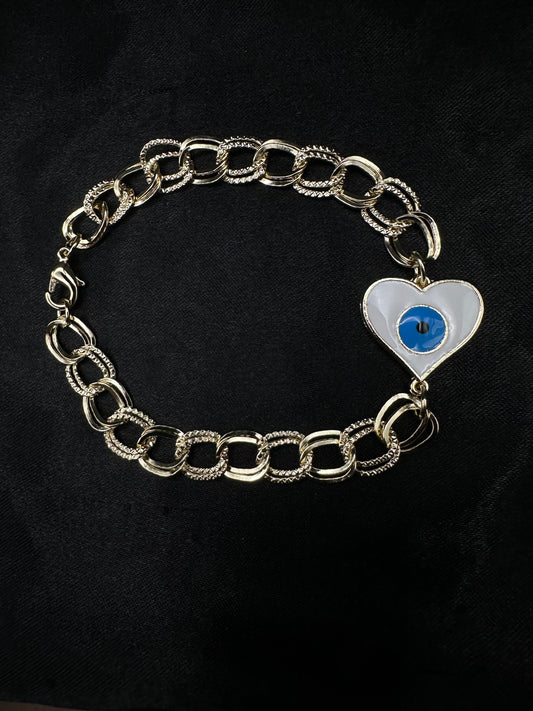 Evil Eye Heart Bracelet