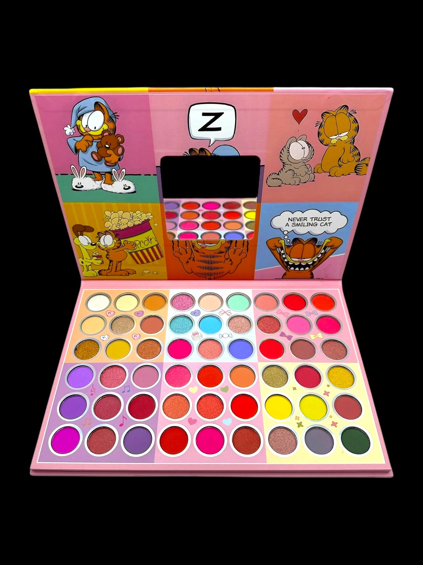 Glass cup & eyeshadow palette