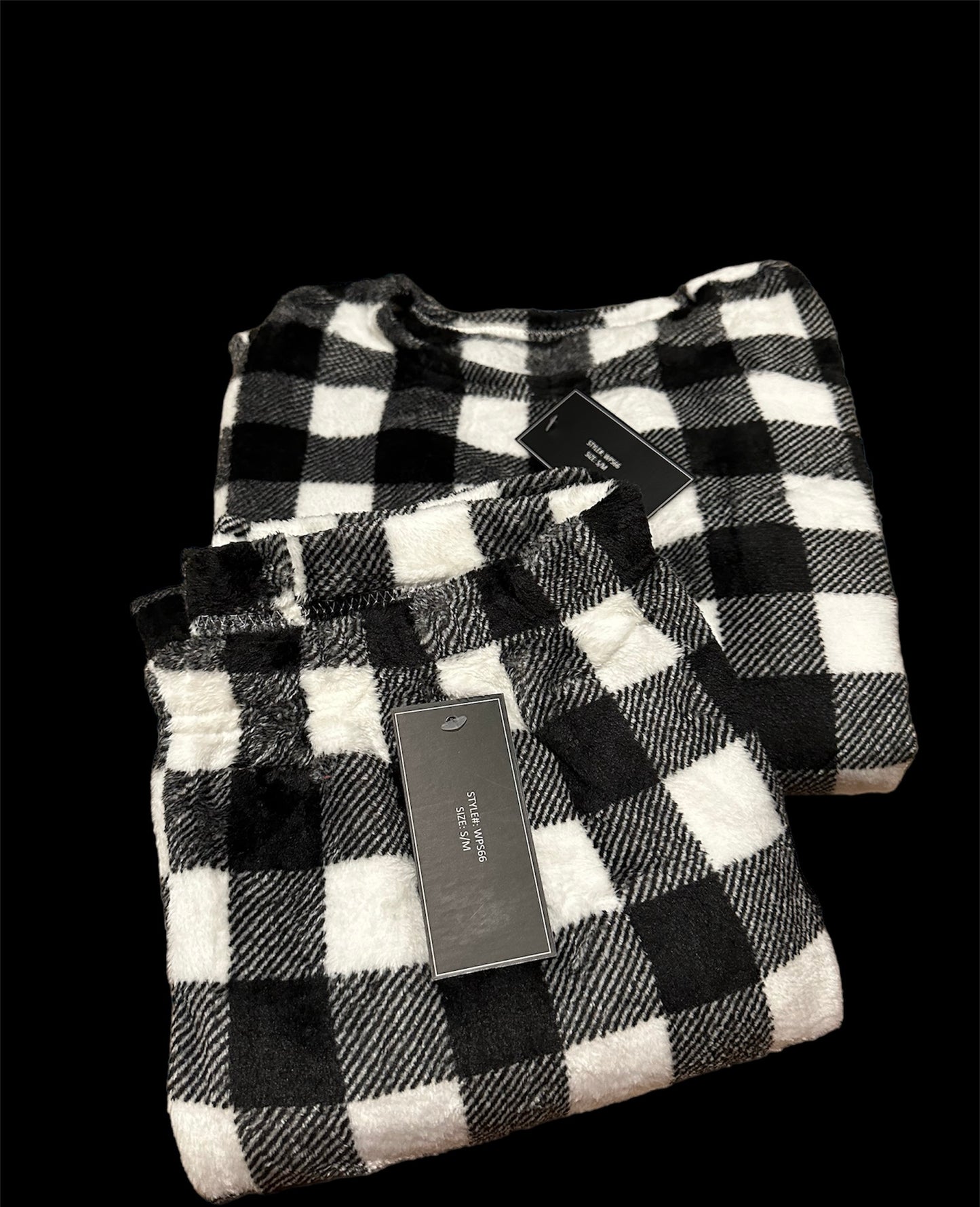 Black & White Checkered Pj Set