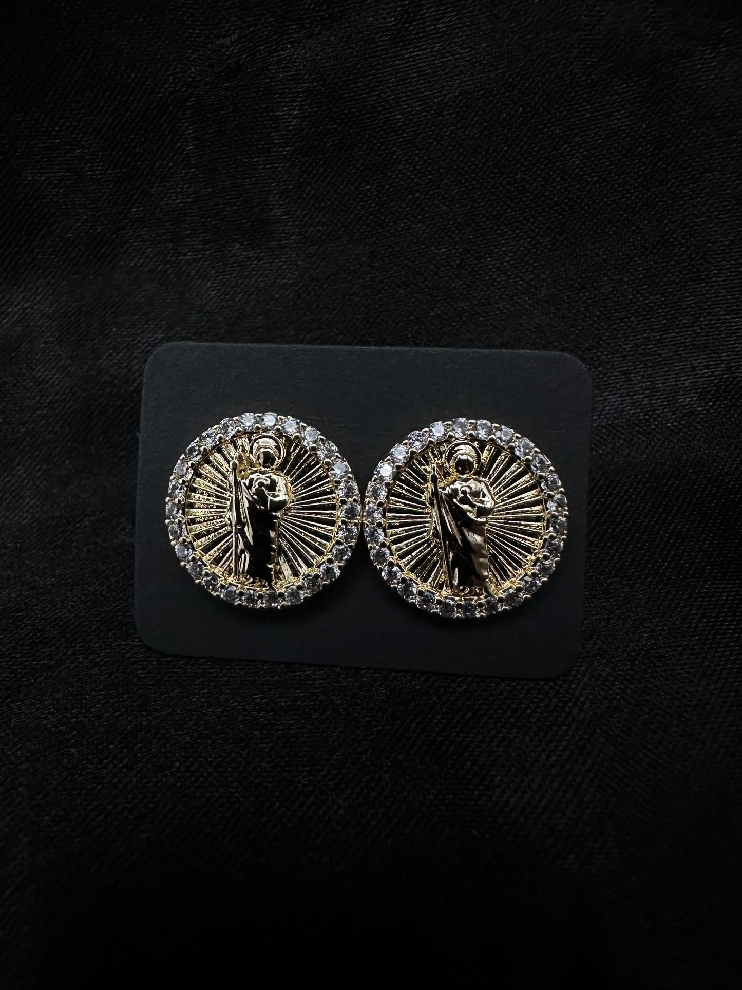 Circle San Judas Earrings