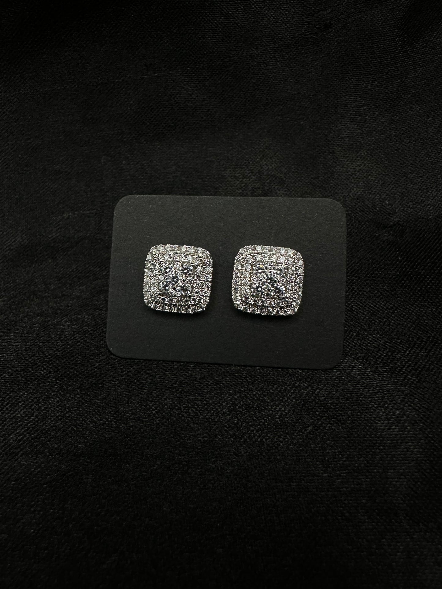 Square Diamond Earrings