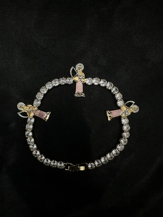 Pink Santa Muerte Bracelet