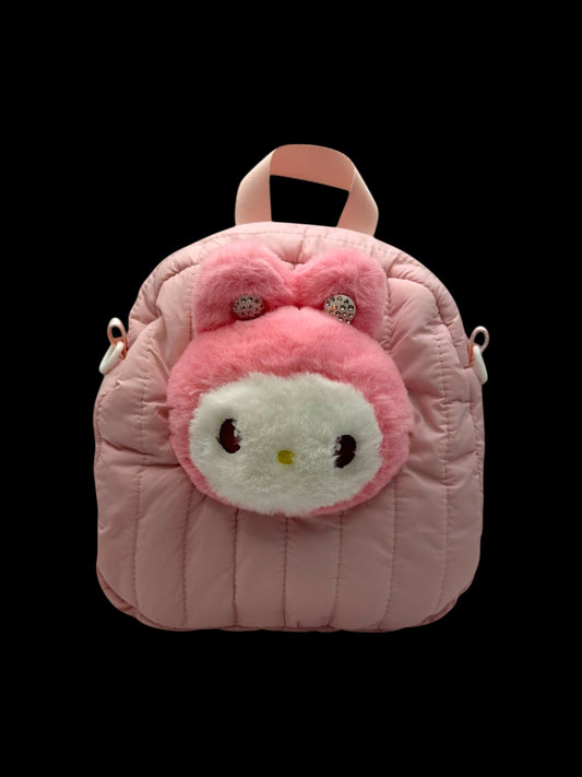 Mini Pink Plush Backpack