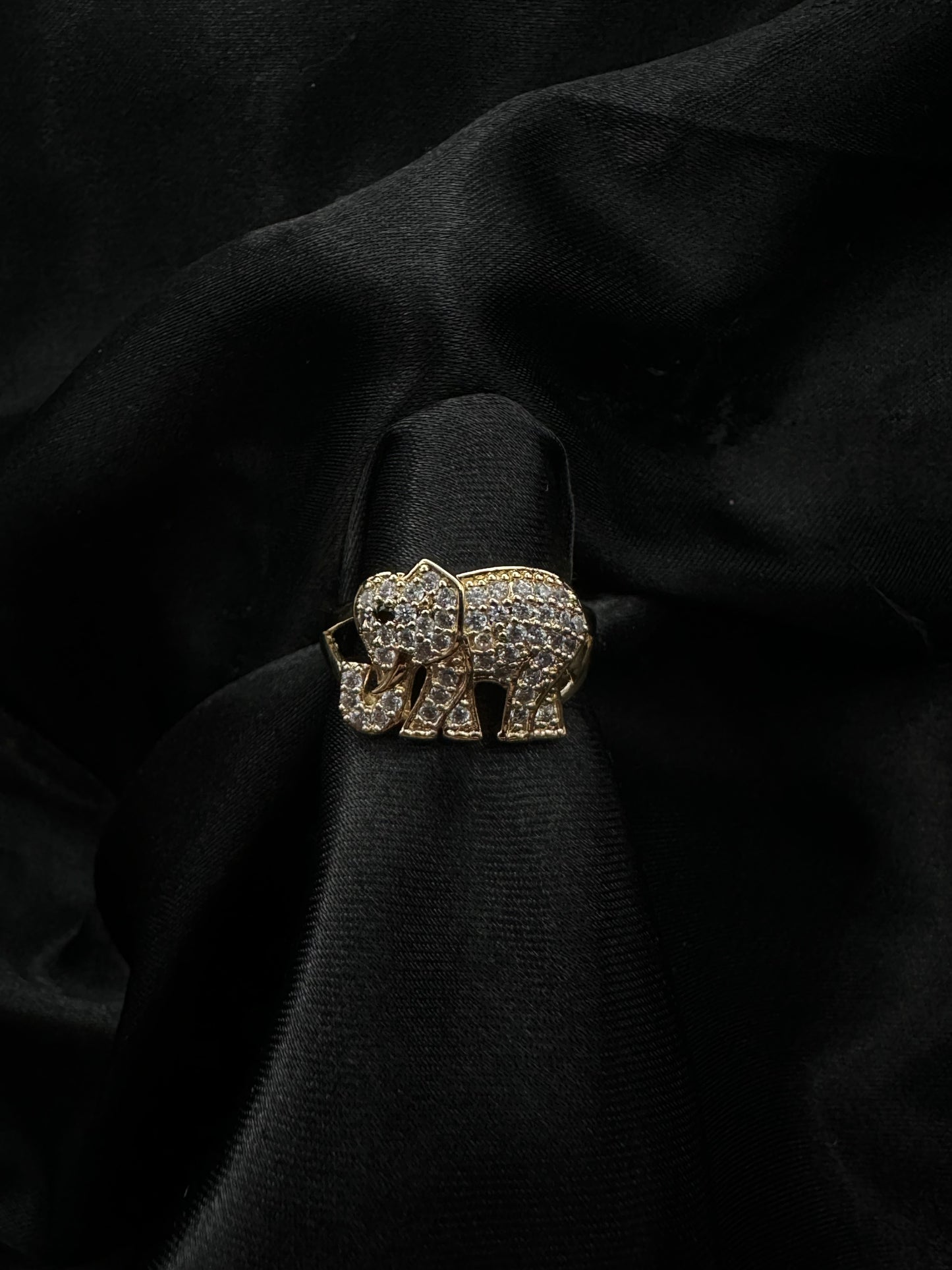 Diamond Elephant Ring