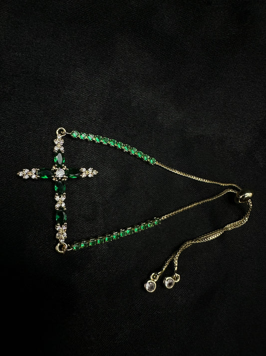 Green Cross Bracelet