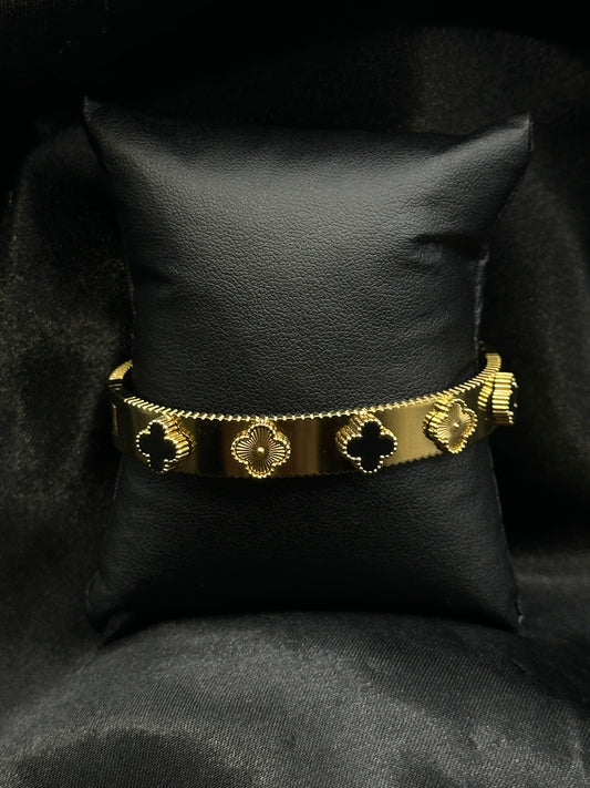 Black Clover Bangle Bracelet